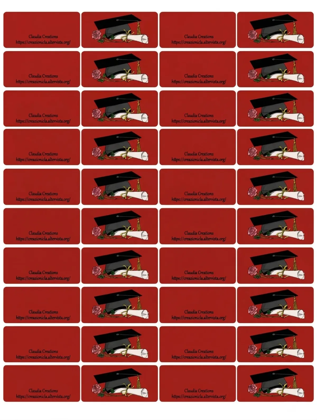 Bigliettini bomboniere Laurea