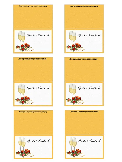 Segnaposti Capodanno