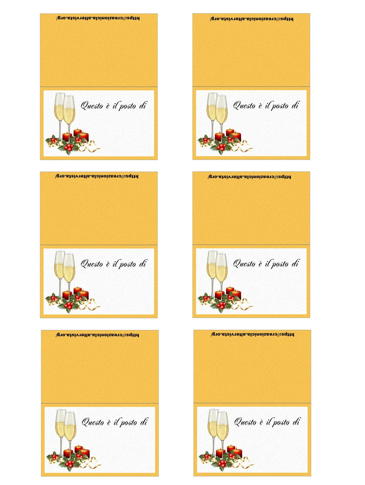 Segnaposti Capodanno