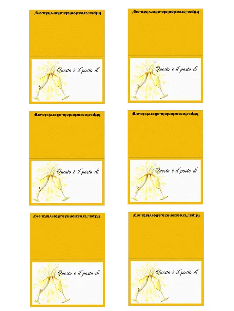 Segnaposti Capodanno