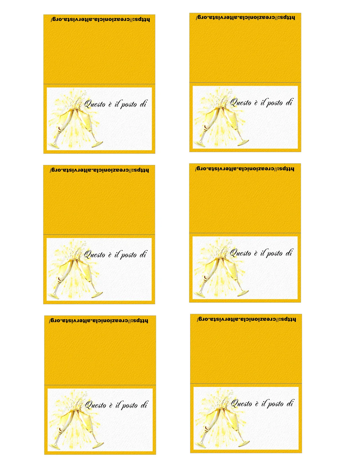 Segnaposti Capodanno