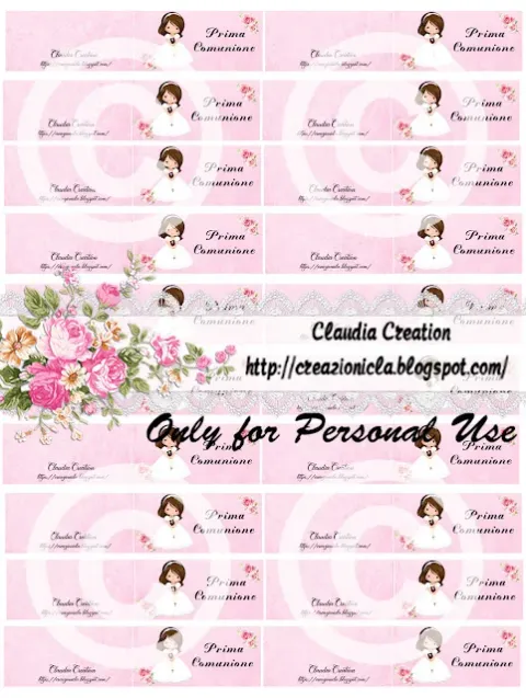 Bigliettini per bomboniere Comunione