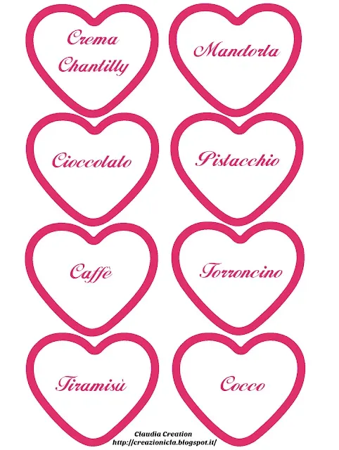 Cartellini per confettata