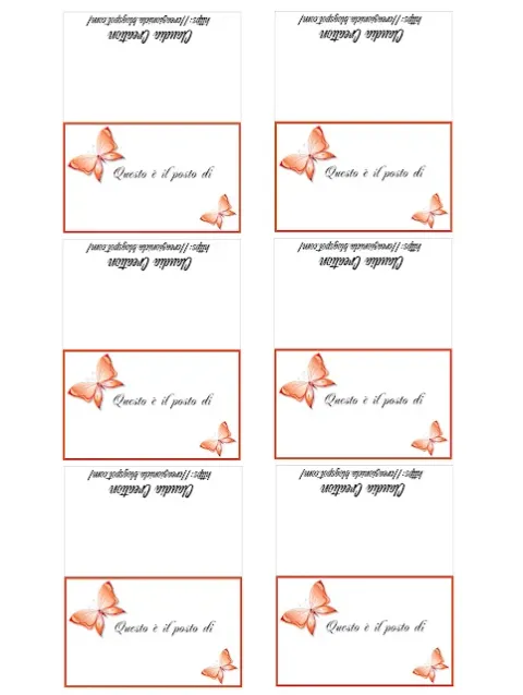 Segnaposto stampabili