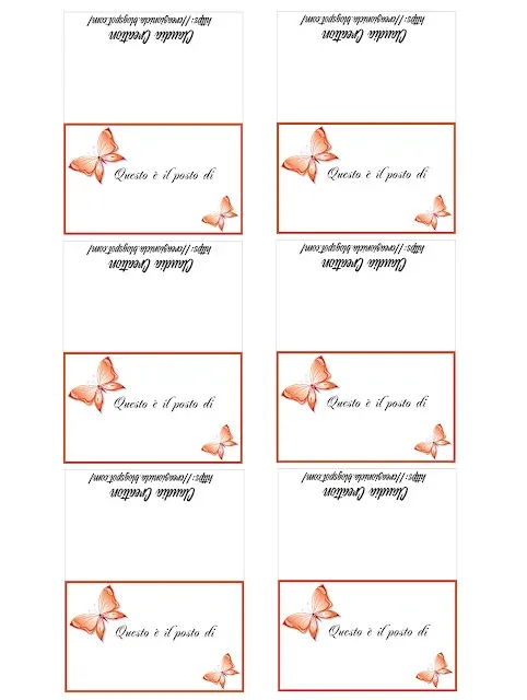 Segnaposto stampabili