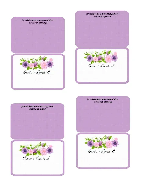 Segnaposti stampabili