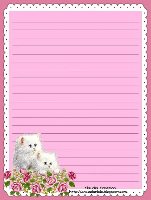 Carta da Lettere gattini