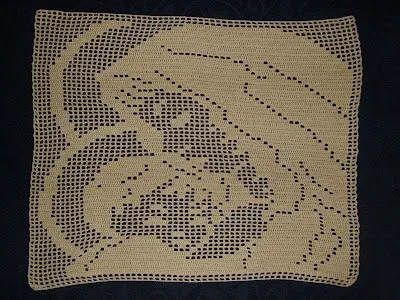 Quadro Madonna uncinetto filet