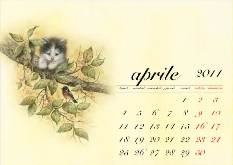 Calendario Aprile 2011
