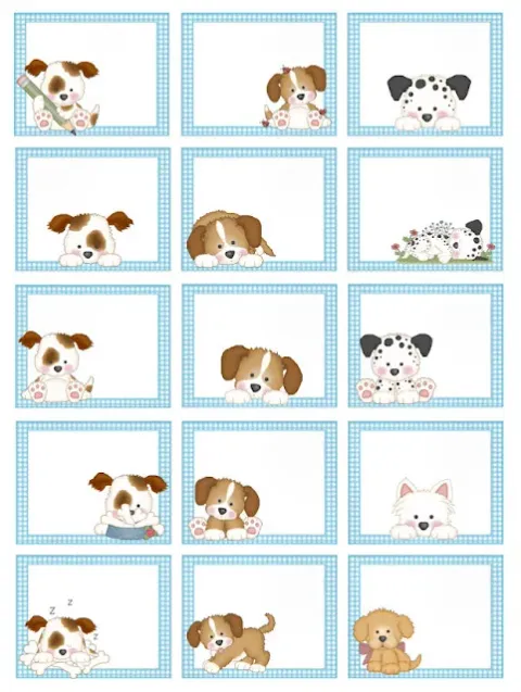 Etichette per la scuola per maschietti