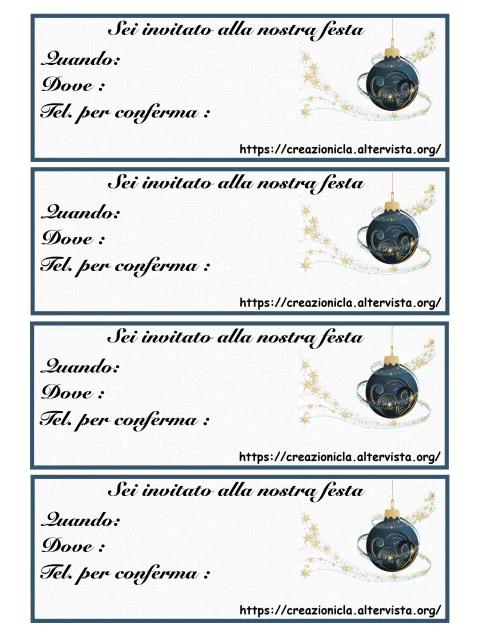 Inviti festa Natale