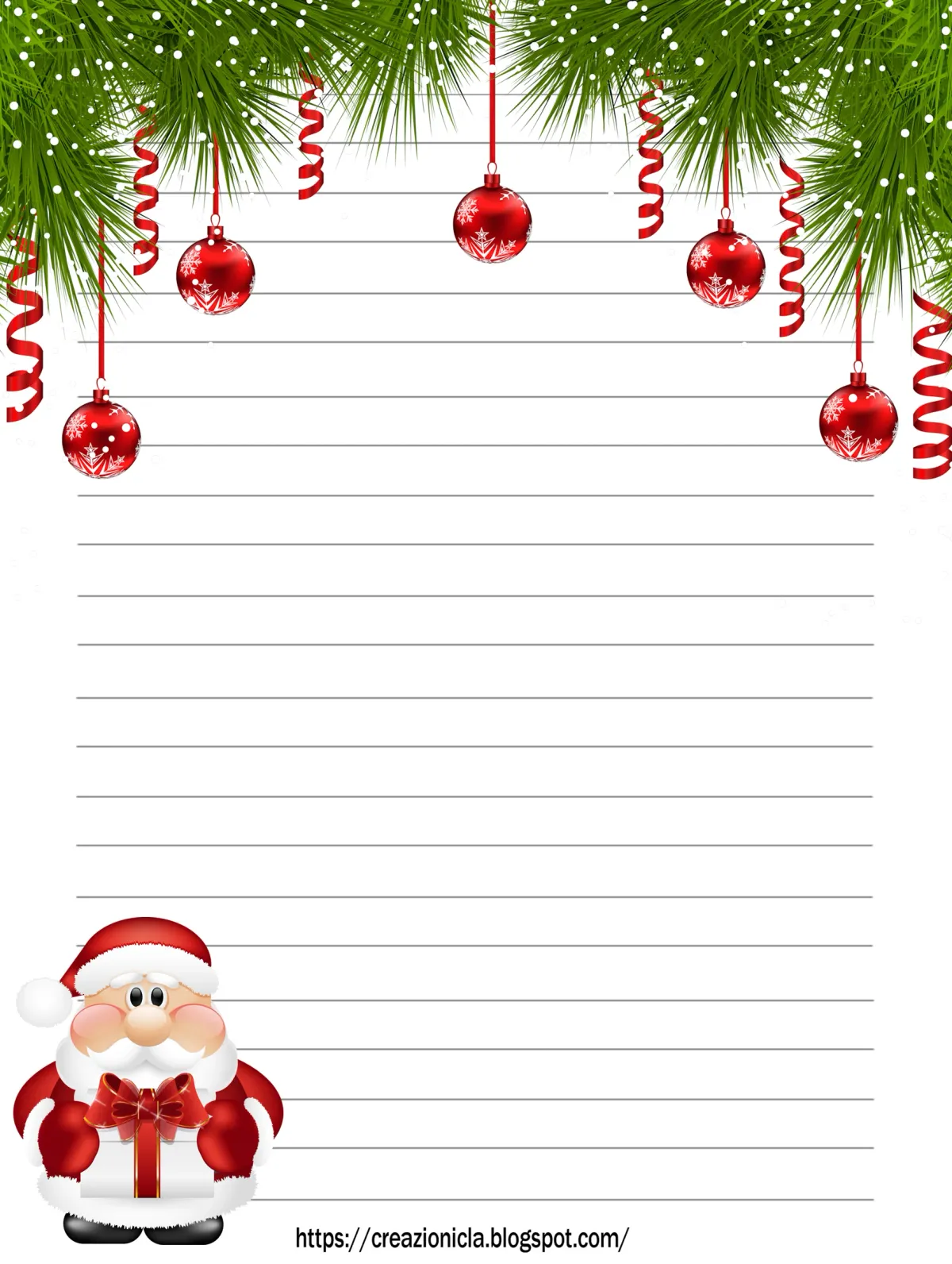 Carta da lettere Natale