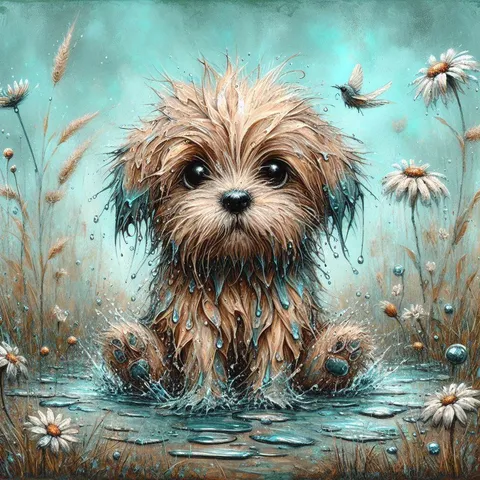 immagini AI cuccioli stampabili