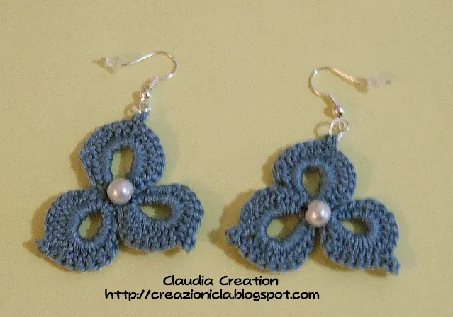 Orecchini tris azzurri