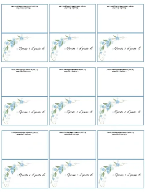 Segnaposto stampabili