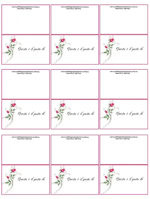 Segnaposti stampabili