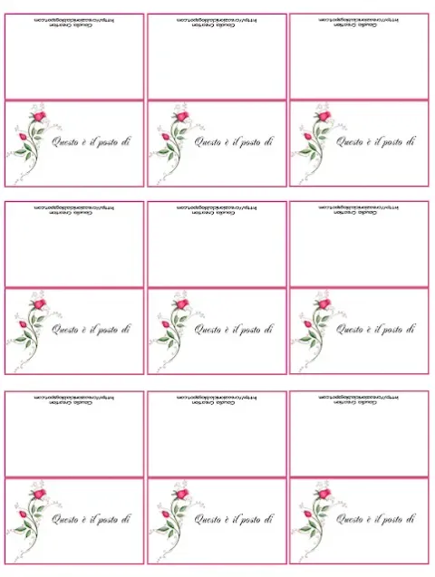 Segnaposti stampabili