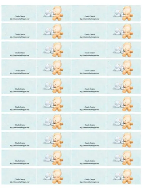 Bigliettini bomboniere baby