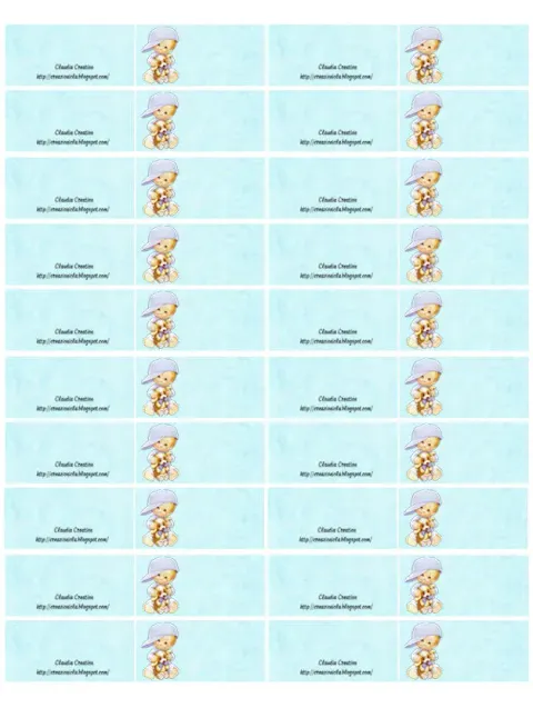 Bigliettini bomboniere Baby