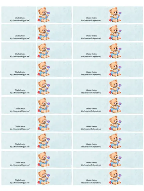 Bigliettini per bomboniere baby