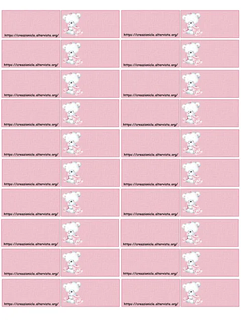 Bigliettini Bomboniere bimbi