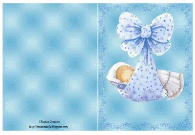 Set per Battesimo bimbo : Card, inviti ristorante e bigliettini bomboniere