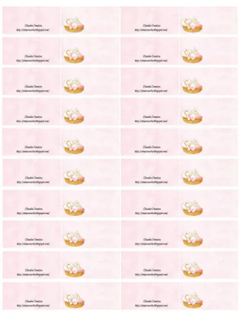 Set bimba Battesimo 3 ° parte bigliettini per bomboniere