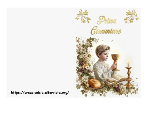 Biglietto d'auguri Comunione bimbo