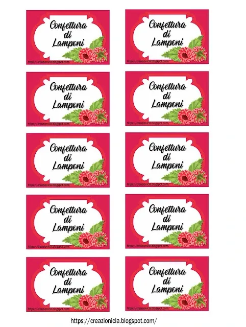 Etichette per confettura