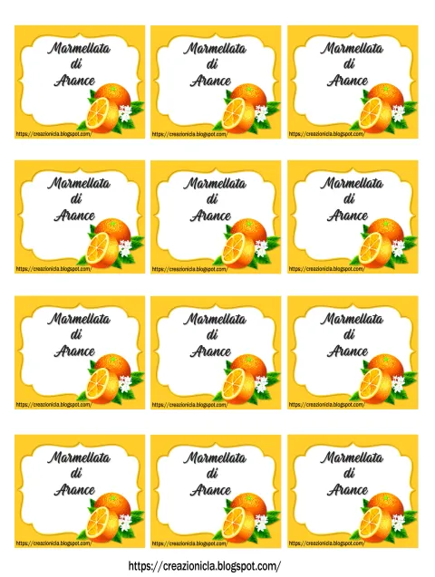 Etichette per marmellata