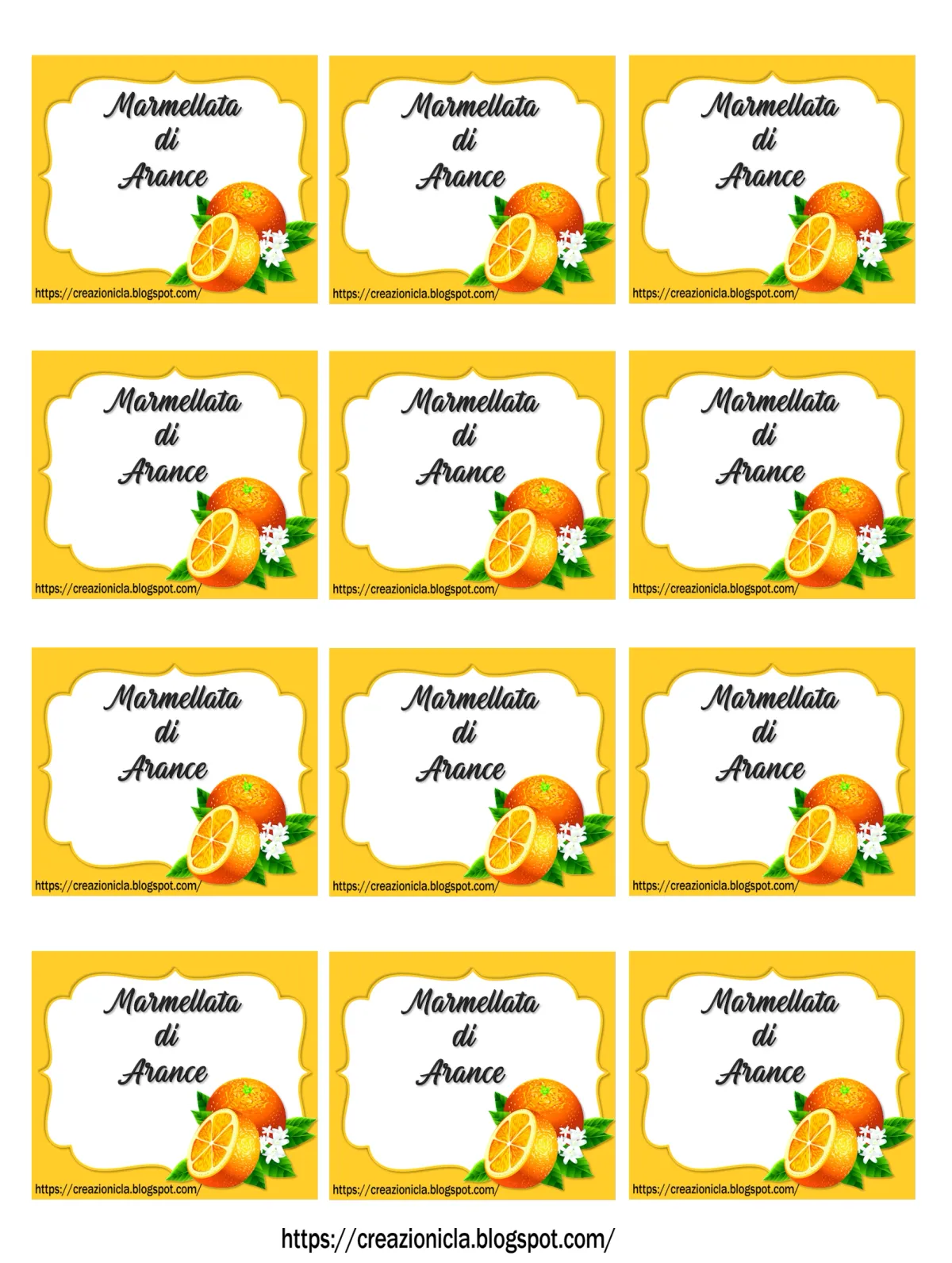 Etichette per marmellata