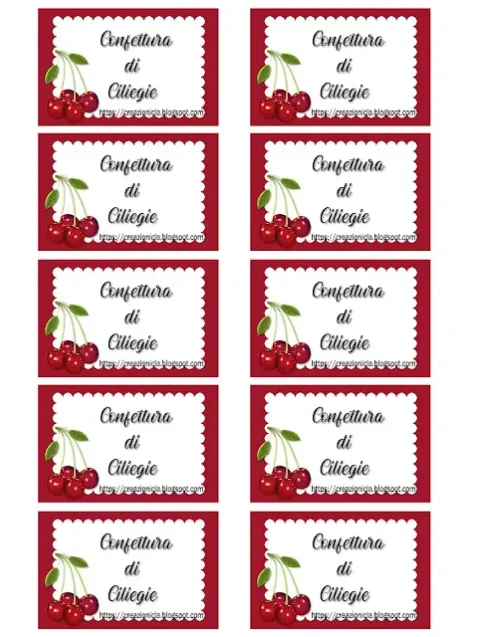Etichette per confettura