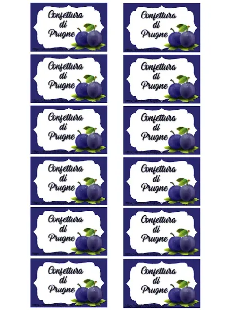 Etichette per confettura