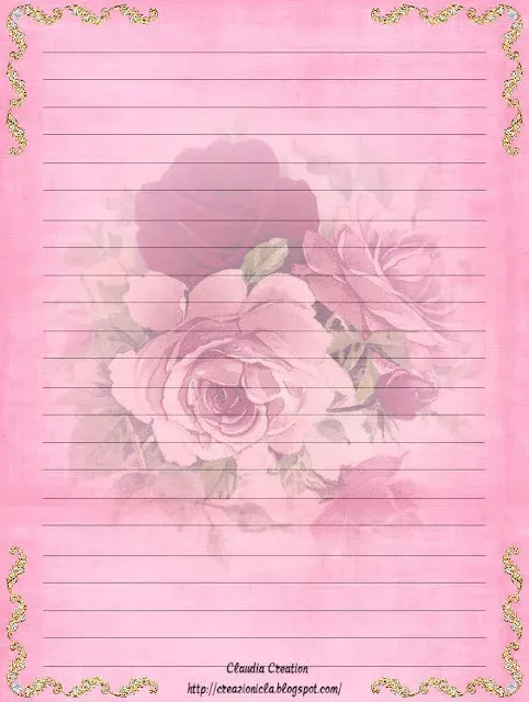 Carta da lettere floreale