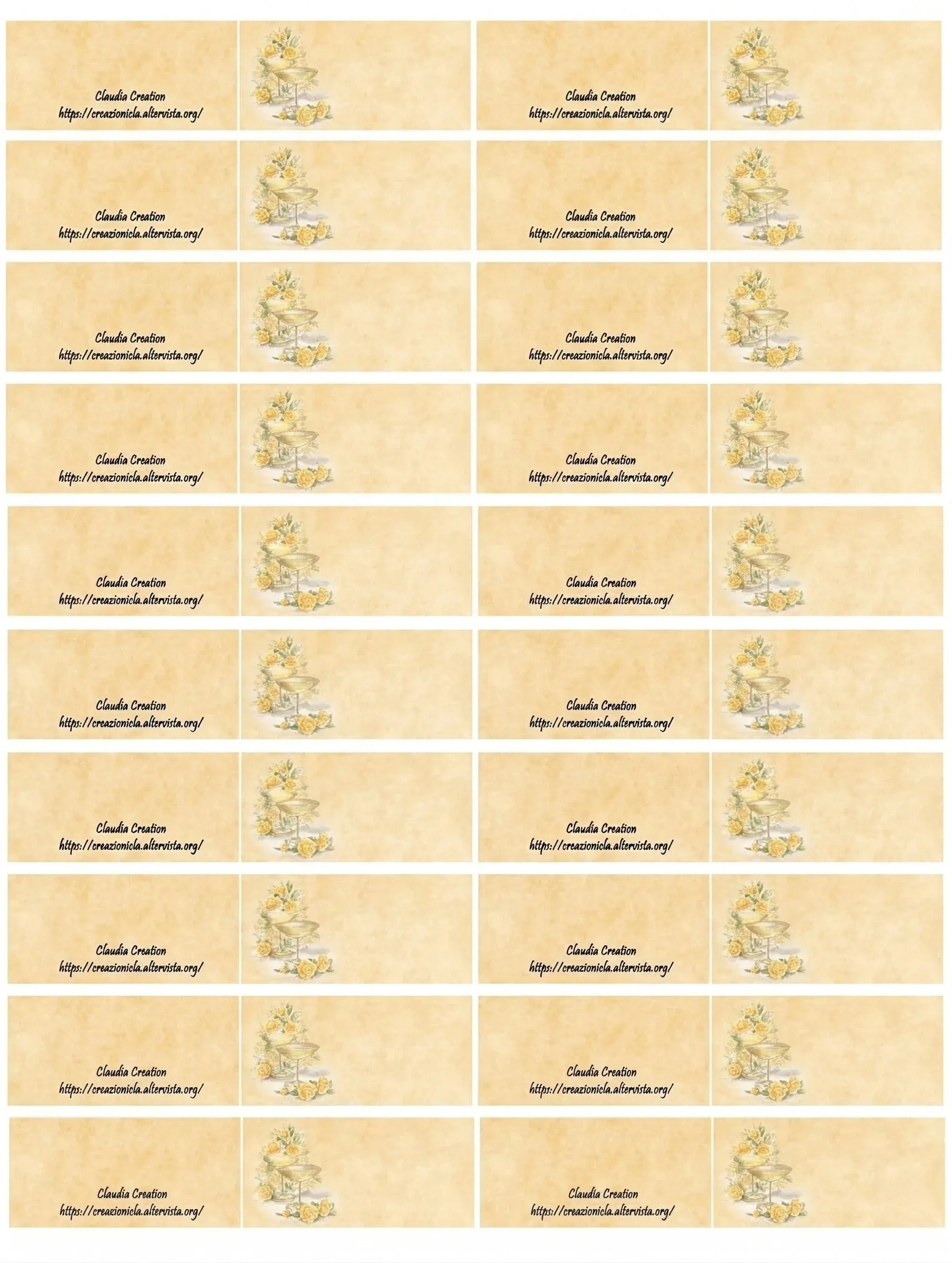 Bigliettini bomboniere sposi