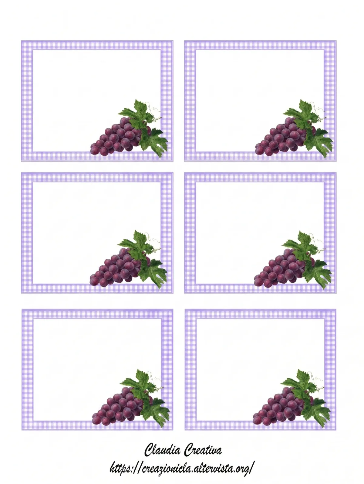 Etichette per vino stampabili