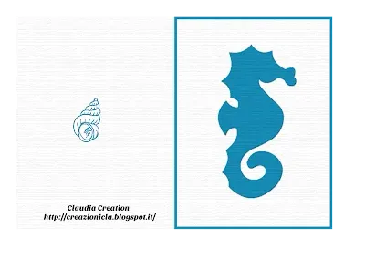 Biglietto d'auguri tema mare