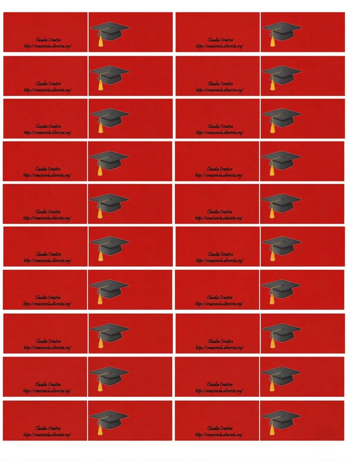 Bigliettini bomboniere Laurea