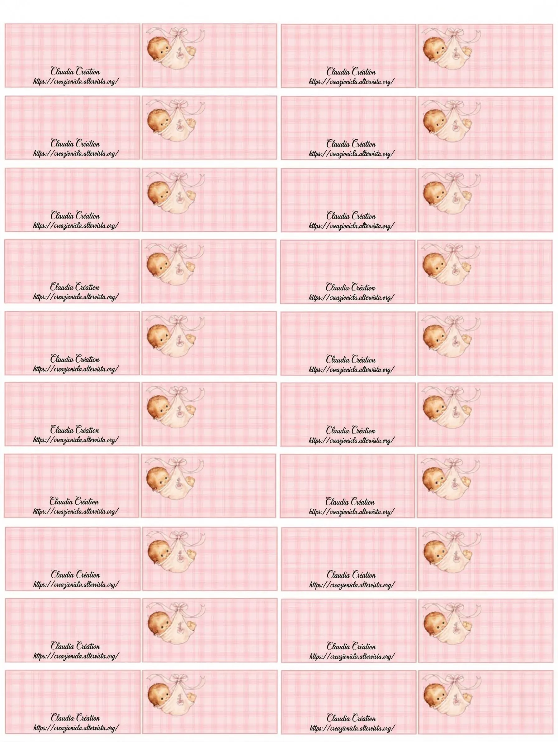 Bigliettini bomboniere baby