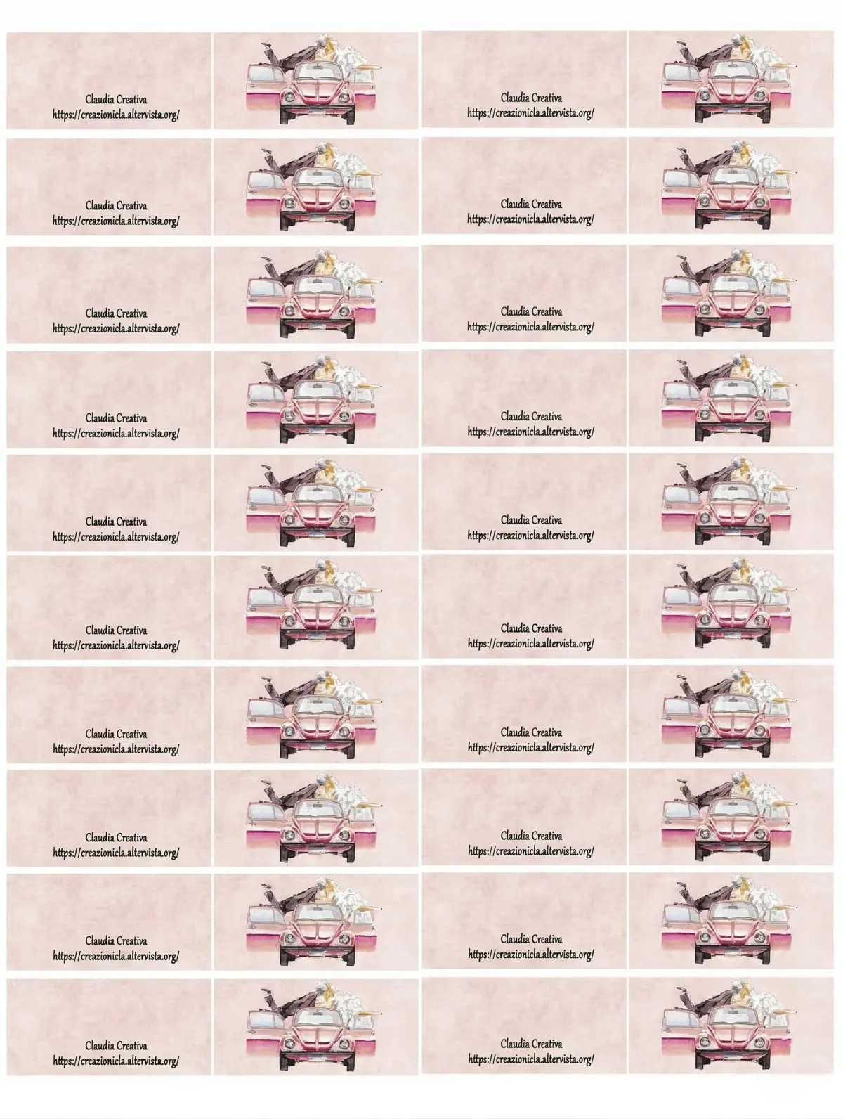 Bigliettini bomboniere