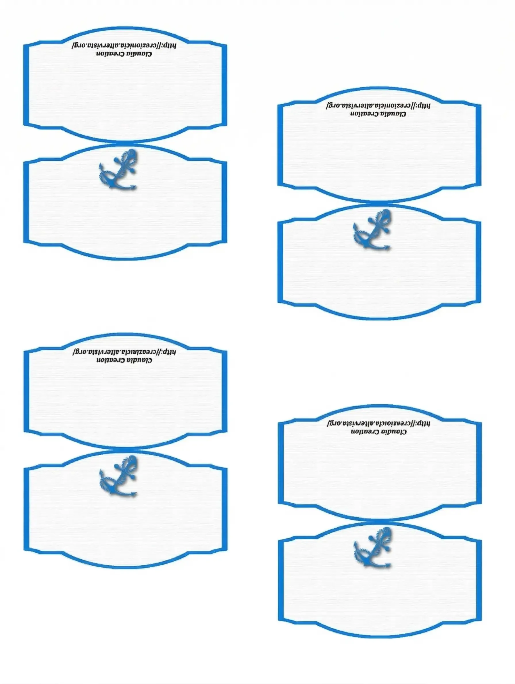 Segnaposto tema mare