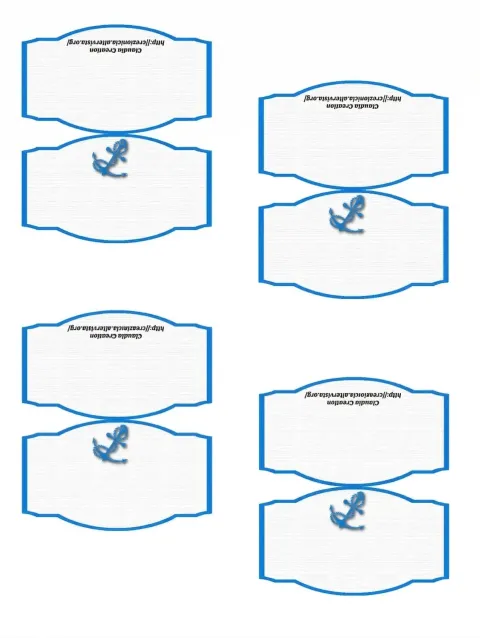 Segnaposto tema mare