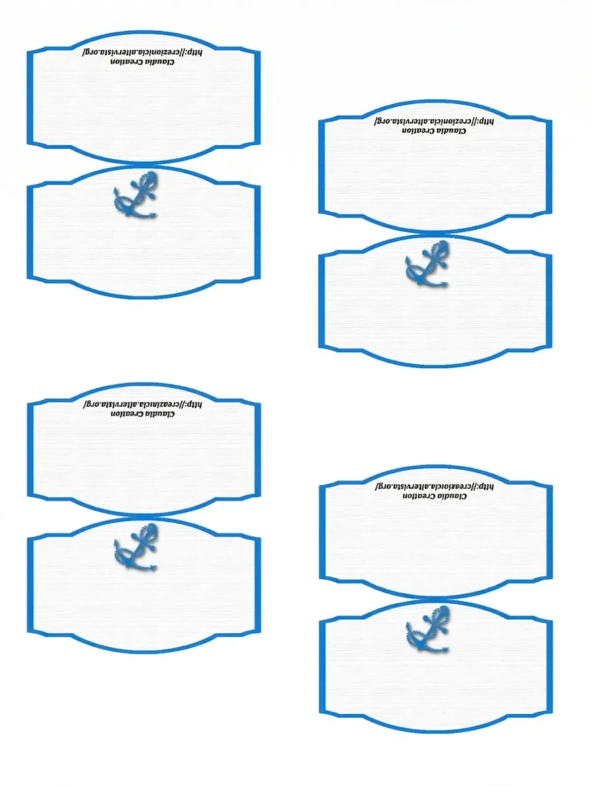 Segnaposto tema mare