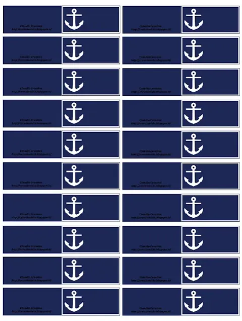 Bigliettini per bomboniere stampabili stile marino
