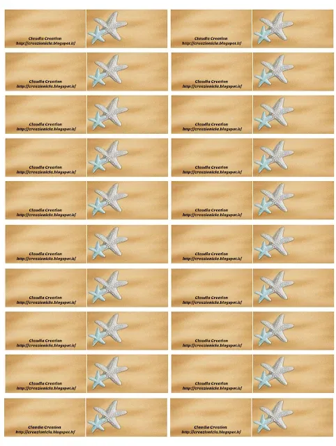 Bigliettini per bomboniere stampabili stile marino