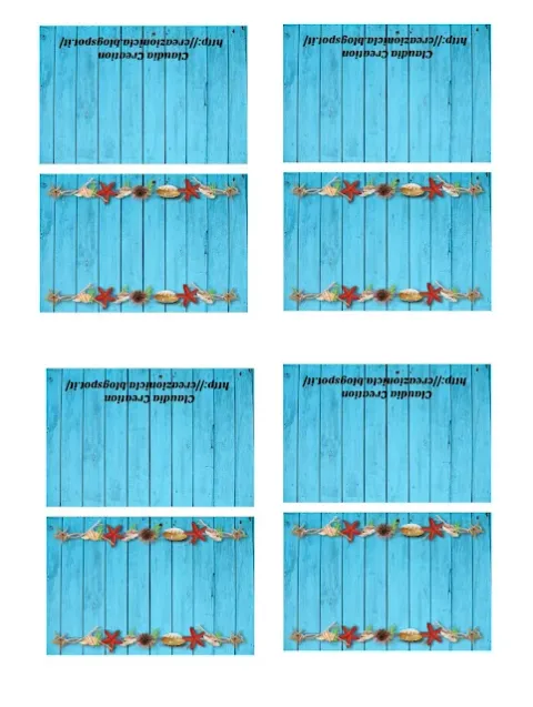 Segnaposto tema marino