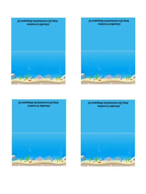 Segnaposto tema mare