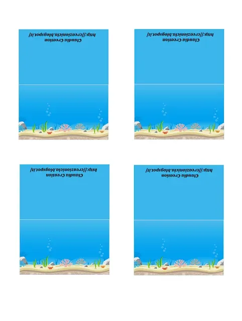 Segnaposto tema mare