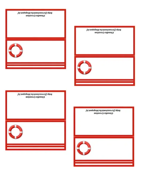 Segnaposti tema marino