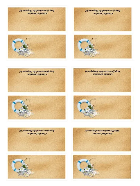 Segnaposto tema marino